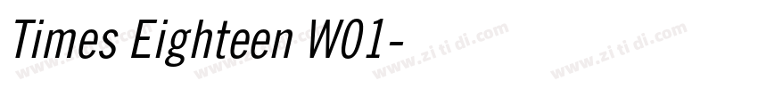 Times Eighteen W01字体转换
